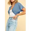imageLock and Love Womens Versatile Open Front Lightweight Short Sleeve Bolero ShrugWsk1785denim