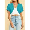 imageLock and Love Womens Versatile Open Front Lightweight Short Sleeve Bolero ShrugWsk1785jade