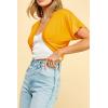 imageLock and Love Womens Versatile Open Front Lightweight Short Sleeve Bolero ShrugWsk1785mustard