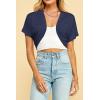 imageLock and Love Womens Versatile Open Front Lightweight Short Sleeve Bolero ShrugWsk1785navy