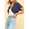 imageLock and Love Womens Versatile Open Front Lightweight Short Sleeve Bolero ShrugWsk1785navy