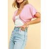 imageLock and Love Womens Versatile Open Front Lightweight Short Sleeve Bolero ShrugWsk1785pink