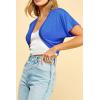 imageLock and Love Womens Versatile Open Front Lightweight Short Sleeve Bolero ShrugWsk1785royalbrite