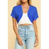 imageLock and Love Womens Versatile Open Front Lightweight Short Sleeve Bolero ShrugWsk1785royalbrite