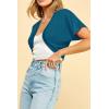 imageLock and Love Womens Versatile Open Front Lightweight Short Sleeve Bolero ShrugWsk1785teal