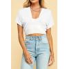 imageLock and Love Womens Versatile Open Front Lightweight Short Sleeve Bolero ShrugWsk1785white