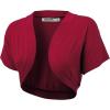 imageLock and Love Womens Versatile Open Front Lightweight Short Sleeve Bolero ShrugWsk1785wine
