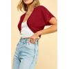 imageLock and Love Womens Versatile Open Front Lightweight Short Sleeve Bolero ShrugWsk1785wine