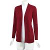 imageWSK926 Women Open Front Knit Cardigan S Burgundy