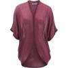 imageLock and Love Kimono Style Womens Short Sleeve OpenFront Batwing Cardigan Loose fitLight Maroon