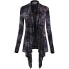 imageLock and Love Womens Draped Front Open Asymmetrical Cardigan  Casual Long Sleeve Lightweight DusterWsk1072black