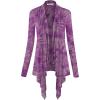 imageLock and Love Womens Draped Front Open Asymmetrical Cardigan  Casual Long Sleeve Lightweight DusterWsk1072purple