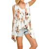 imageLock and Love Womens Sleeveless PrintSolid Draped Open Front Cardigan Vest Asymmetric Hem Plus SizeWsk1071whitefloral