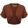 imageLock and Love Womens Versatile Open Front Lightweight Short Sleeve Bolero ShrugWsk1785rust