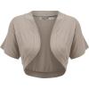 imageLock and Love Womens Versatile Open Front Lightweight Short Sleeve Bolero ShrugWsk1785taupe