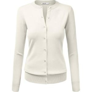 imageLL Womens Keep It Classic Round CardiganWsk781ivory