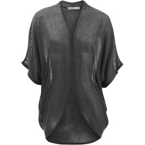 imageLock and Love Kimono Style Womens Short Sleeve OpenFront Batwing Cardigan Loose fitWsk1528charcoal