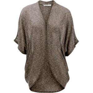 imageLock and Love Kimono Style Womens Short Sleeve OpenFront Batwing Cardigan Loose fitWsk1528khakiblack