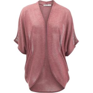 imageLock and Love Kimono Style Womens Short Sleeve OpenFront Batwing Cardigan Loose fitWsk1528mauve