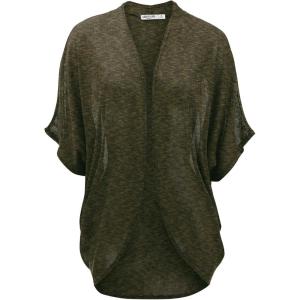 imageLock and Love Kimono Style Womens Short Sleeve OpenFront Batwing Cardigan Loose fitWsk1528oliveblack