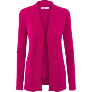 imageLock and Love Womens Open Front Knit CardiganWsk926magenta