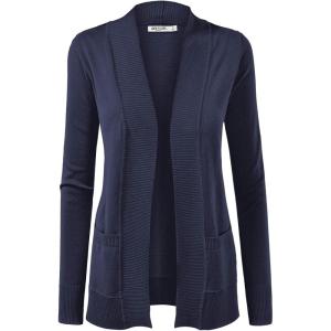 imageLock and Love Womens Open Front Knit CardiganWsk926navy