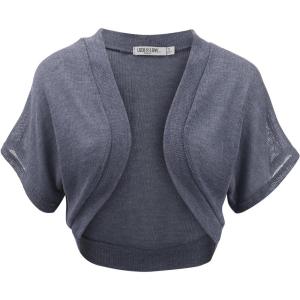 imageLock and Love Womens Versatile Open Front Lightweight Short Sleeve Bolero ShrugWsk1529navy