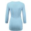 imageLock and Love Womens 34 Sleeve Cross Front Wrapped V Neck Top S3XLWt1255aqua