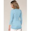 imageLock and Love Womens 34 Sleeve Cross Front Wrapped V Neck Top S3XLWt1255aqua