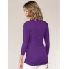 imageLock and Love Womens 34 Sleeve Cross Front Wrapped V Neck Top S3XLWt1255darkpurple