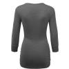 imageLock and Love Womens 34 Sleeve Cross Front Wrapped V Neck Top S3XLWt1255hdg