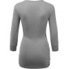 imageLock and Love Womens 34 Sleeve Cross Front Wrapped V Neck Top S3XLWt1255heathergrey