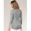 imageLock and Love Womens 34 Sleeve Cross Front Wrapped V Neck Top S3XLWt1255heathergrey