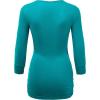 imageLock and Love Womens 34 Sleeve Cross Front Wrapped V Neck Top S3XLWt1255jade