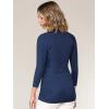 imageLock and Love Womens 34 Sleeve Cross Front Wrapped V Neck Top S3XLWt1255navy