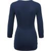imageLock and Love Womens 34 Sleeve Cross Front Wrapped V Neck Top S3XLWt1255navy