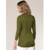 imageLock and Love Womens 34 Sleeve Cross Front Wrapped V Neck Top S3XLWt1255olive