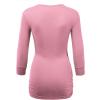 imageLock and Love Womens 34 Sleeve Cross Front Wrapped V Neck Top S3XLWt1255pink
