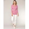 imageLock and Love Womens 34 Sleeve Cross Front Wrapped V Neck Top S3XLWt1255pink