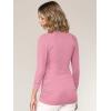 imageLock and Love Womens 34 Sleeve Cross Front Wrapped V Neck Top S3XLWt1255pink