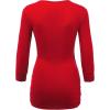 imageLock and Love Womens 34 Sleeve Cross Front Wrapped V Neck Top S3XLWt1255red