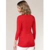 imageLock and Love Womens 34 Sleeve Cross Front Wrapped V Neck Top S3XLWt1255red