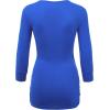 imageLock and Love Womens 34 Sleeve Cross Front Wrapped V Neck Top S3XLWt1255royalbrite