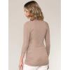 imageLock and Love Womens 34 Sleeve Cross Front Wrapped V Neck Top S3XLWt1255taupe