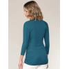 imageLock and Love Womens 34 Sleeve Cross Front Wrapped V Neck Top S3XLWt1255teal