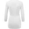 imageLock and Love Womens 34 Sleeve Cross Front Wrapped V Neck Top S3XLWt1255white