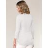 imageLock and Love Womens 34 Sleeve Cross Front Wrapped V Neck Top S3XLWt1255white