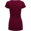 imageLock and Love Womens Basic Slim Fitted Short Sleeve Casual V Neck Cotton T ShirtWt1606burgundy