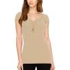 imageLock and Love Womens Basic Slim Fitted Short Sleeve Casual V Neck Cotton T ShirtWt1606khaki
