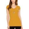 imageLock and Love Womens Basic Slim Fitted Short Sleeve Casual V Neck Cotton T ShirtWt1606mustard